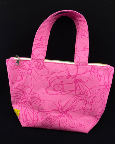 Delta Knitting/Crochet Bag - Pink Butterflies