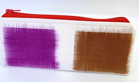 Accessory Bag - The Wee - Color Blocks with Red Zipper