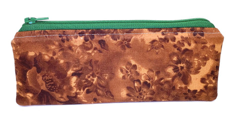 Accessory Bag - The Wee - Grandma's Sofa with Green Zipper